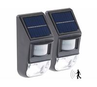 Lunartec 2 appliques murales solaires avec capteur PIR et capteur d'obscurité