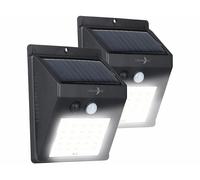 Lunartec 2 appliques murales solaires LED 100 lm WL-100.solar avec détecteur de mouvement