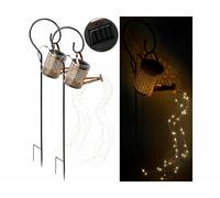 Lunartec 2 arrosoirs décoratifs solaires avec éclairage LED et capteur d'obscurité