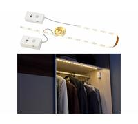 Lunartec 2 bandes LED à piles 160 lm / 60 cm blanc lumière du jour - Avec capteur PIR
