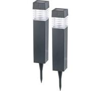 Lunartec Bornes lumineuses solaires à LED - Capteur de luminosité - Carrées x2