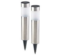 Lunartec 2 bornes lumineuses solaires à LED avec capteur de luminosité - Rondes