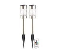 Lunartec 2 bornes solaires à LED RVB télécommandées Style