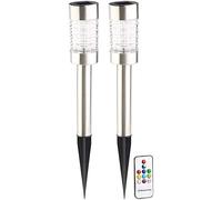 Lunartec 2 bornes solaires à LED RVB télécommandées Style