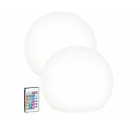 Lunartec 2 boules lumineuses de 30 cm à LED, solaires, télécommandées, RVBB, 60 lumens