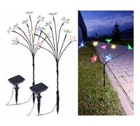 Lunartec 2 bouquets solaires à 8 fleurs multicolores