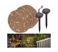 Lunartec 2 cordes lumineuses solaires 60 LED - 2 m