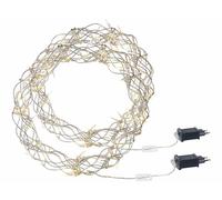 Lunartec 2 couronnes lumineuses décoratives 30 cm avec 90 LED blanc chaud