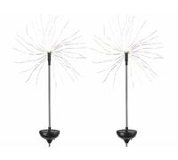 Lunartec 2 décorations lumineuses solaires à effet feu d'artifice - 120 LED - Blanc chaud