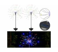 Lunartec 2 décorations lumineuses solaires à effet feu d'artifice - 120 LED - Couleurs