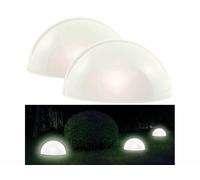 Lunartec 2 demi-sphères solaires à LED avec capteur d'obscurité
