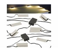 Lunartec 2 dispositifs d'éclairage pour vitrine - 8 pinces et 24 LED - blanc chaud