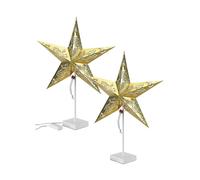 Lunartec 2 étoiles lumineuses à LED - modèle doré