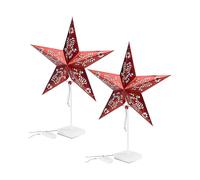 Lunartec 2 étoiles lumineuses à LED - modèle rouge