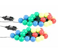 Lunartec 2 guirlandes guinguette 4,75 m 20 ampoules LED 1W - 4 couleurs