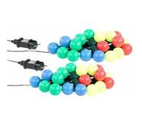 Lunartec : 2 guirlandes guinguette 4,75 m 20 ampoules LED 1W - 4 couleurs