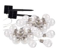 Lunartec 2 guirlandes lumineuses solaires à LED design ampoule classique - 8,5 m
