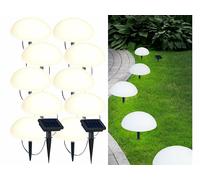Lunartec 2 guirlandes lumineuses solaires de sol blanc chaud avec 5 demi-sphères