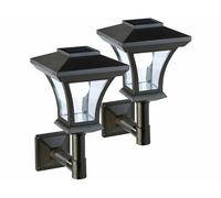 Lunartec 2 lampadaires LED solaires pour fixation murale