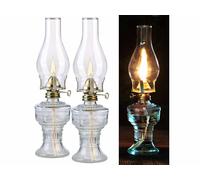 Lunartec 2 lampes à pétrole tempête rétro - 32 cm