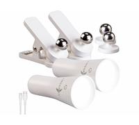 Lunartec 2 lampes magnétiques rechargeables murales et à pince - coloris blanc