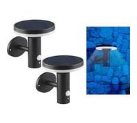Lunartec : 2 lampes murales solaires à LED 600lm WL-600.solar avec détecteurs