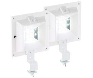 Lunartec 2 lampes solaires à LED pour gouttière 160 lm / 2 W avec capteur PIR - Blanc