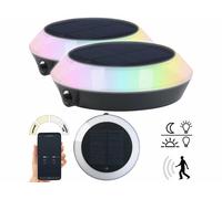 Lunartec 2 Lampes solaires d'extérieur connectées avec LED et détecteur de mouvement