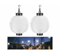 Lunartec 2 lampions solaires Ø 20 cm avec LED blanc chaud