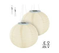Lunartec – Lampions solaires Ø 30 cm LED blanc chaud – lot de 2