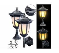 Lunartec 2 lanternes solaires 24 LED effet flamme