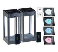 Lunartec : 2 lanternes solaires d'extérieur télécommandées à couleur changeante 80 lm G