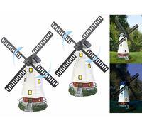 Lunartec 2 moulins décoratifs solaires à LED - 32 cm