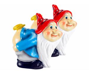 Lunartec 2 nains de jardin ''Malik'' - 14,5 cm