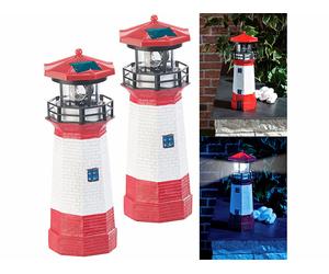 Lunartec 2 phares décoratifs solaires avec LED - 27 cm