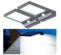 Lunartec 2 spots muraux solaires LED WL-122.solar, détecteur de mouvement, veilleuse 350 lm