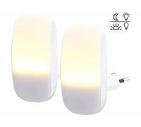 Veilleuse à LED - Lunartec - Lot de 2 - Détecteur d'obscurité - Idéale pour escaliers et chambres