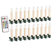 Lunartec 20 bougies de Noël à LED RVB avec télécommande infrarouge