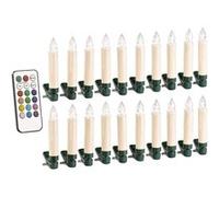 Lunartec : 20 bougies de Noël à LED RVB avec télécommande infrarouge G
