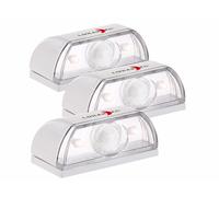 Lunartec 3 balises murales à LED pour escalier avec détecteur de mouvement - 0,12 W