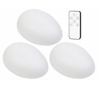 Lunartec 3 galets lumineux solaires à LED RVBB télécommandés