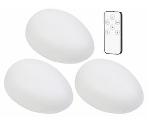 Lunartec 3 galets lumineux solaires à LED RVBB télécommandés
