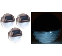 Lunartec : 3 lampes à LED solaires pour clôture & escaliers G