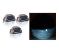 Lunartec : 3 lampes à LED solaires pour clôture & escaliers G
