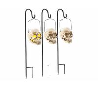 Lunartec 3 lanternes de jardin solaires ''Crâne''