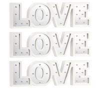 Lunartec 3 miroirs décoratifs lumineux sans fil "LOVE" avec fonction minuteur