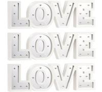 Lunartec : 3 miroirs décoratifs lumineux sans fil LOVE avec fonction minuteur