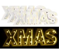 Lunartec 3 miroirs décoratifs lumineux sans fil "XMAS" avec fonction minuteur