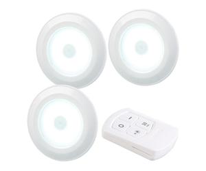 Lunartec 3 spots à LED COB 120 lm avec télécommande et minuterie UBL-16.w