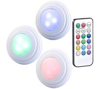 Lunartec 3 spots à LED COB RVB/blanc pour meubles de cuisine avec télécommande et minuterie UBL-6.rgbw